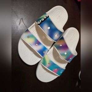 CROCS Women's Rainbow Slide Sandals